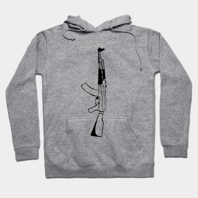 AK- 47 ( Black Edition ) Hoodie by Tiger Verse